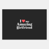 私は私の素晴らしいガールフレンド大好き私はハート私のホットGf ラッピングペーパーシート (正面)