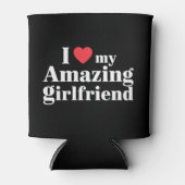 私は私の素晴らしいガールフレンド大好き私はハート私のホットGf 缶クーラー (正面)