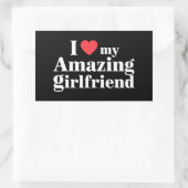 私は私の素晴らしいガールフレンド大好き私はハート私のホットGf 長方形シール (バッグ)