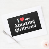 私は私の素晴らしいガールフレンド大好き私はハート私のホットGf 長方形シール (封筒)
