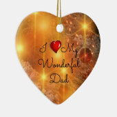 私は私の素晴らしいパパが大好き セラミックオーナメント (右)
