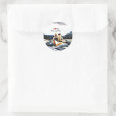 私は私の素晴らしいパパが大好き ラウンドシール (バッグ)