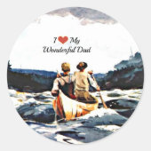 私は私の素晴らしいパパが大好き ラウンドシール (正面)