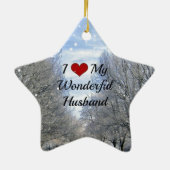 私は私の素晴らしい夫を愛している セラミックオーナメント (裏面)