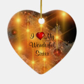 私は私の素晴らしい妹を愛している セラミックオーナメント (裏面)