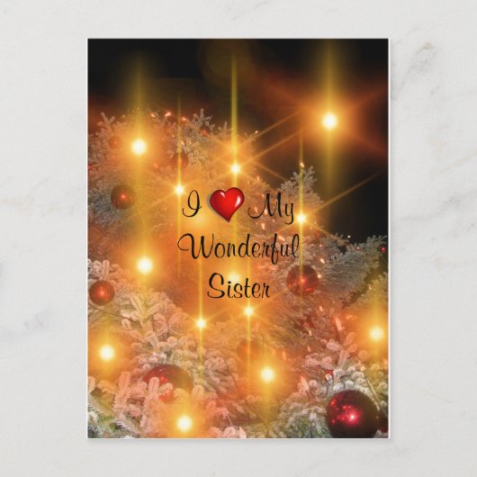 私は私の素晴らしい妹を愛している ポストカード (正面)