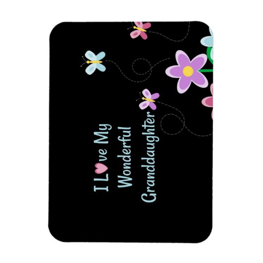 私は私の素晴らしい孫娘が大好きかわいらしデザイン マグネット (縦)