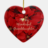 私は私の素晴らしい孫娘が大好きだ セラミックオーナメント (裏面)