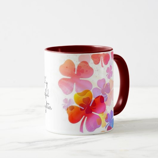 私は私の素晴らしい孫娘を愛するパステルデザイン マグカップ (正面右)