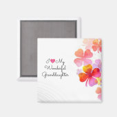 私は私の素晴らしい孫娘を愛するパステルデザイン マグネット (正面/裏面)