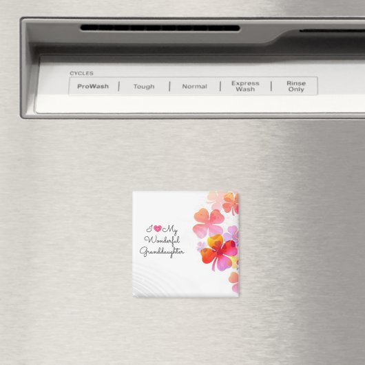 私は私の素晴らしい孫娘を愛するパステルデザイン マグネット (インサイチュ (食洗機))