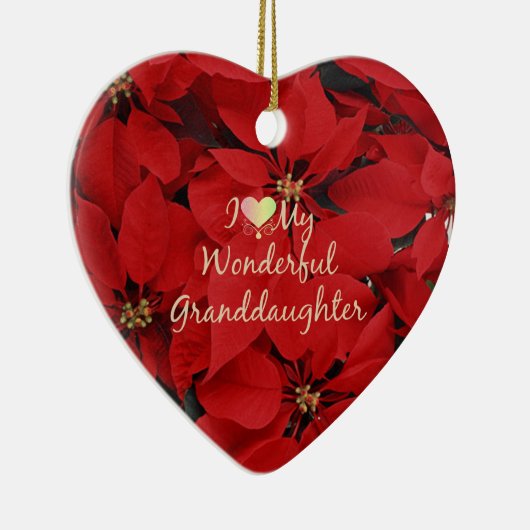 私は私の素晴らしい孫娘、クリスマスが大好き セラミックオーナメント (右)