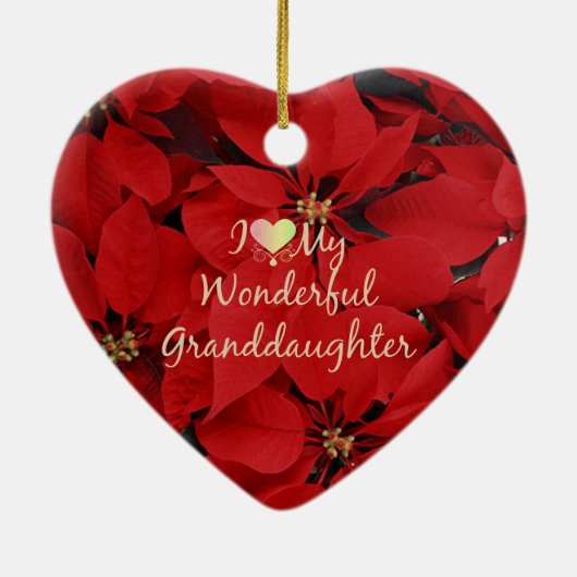 私は私の素晴らしい孫娘、クリスマスが大好き セラミックオーナメント (裏面)