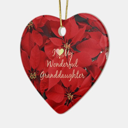 私は私の素晴らしい孫娘、クリスマスが大好き セラミックオーナメント (左)
