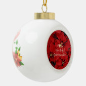 私は私の素晴らしい孫娘、クリスマスが大好き セラミックボールオーナメント (左)