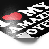 私は私の素晴らしい彼氏を愛する私の熱いBfハート フォトプリント (角)