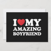 私は私の素晴らしい彼氏を愛する私の熱いBfハート 招待状 (正面)