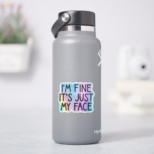 私は私の素晴らし顔、皮肉な引用文だ シール (HydroFlask)