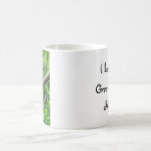 私は私の緑によって飛ぶコンゴウインコの写真を愛します コーヒーマグカップ (中央)