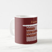 私は私の編み物を持って来るべきだった – 白 コーヒーマグカップ (正面左)