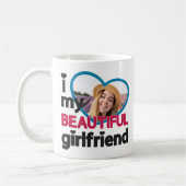 私は私の美しいガールフレンドのカスタム写真が大好き コーヒーマグカップ (左)