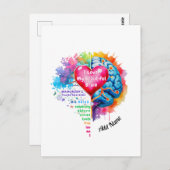 私は私の美しい脳が大好き ポストカード (正面/裏面)
