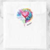 私は私の美しい脳が大好き ラウンドシール (バッグ)