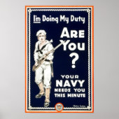 私は私の義務を果たしているのね?アメリカの採用 ポスター (正面)