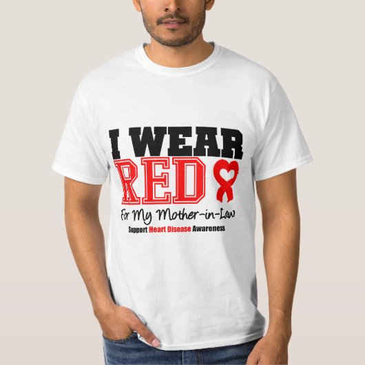私は私の義母のための赤を身に着けています Tシャツ (正面)