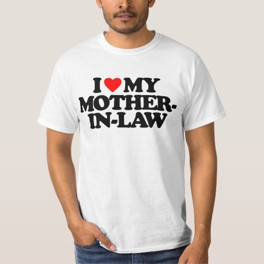 私は私の義母を愛します Tシャツ (正面)