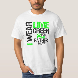 私は私の義父のリンパ腫のためのライムグリーンを身に着けています Tシャツ