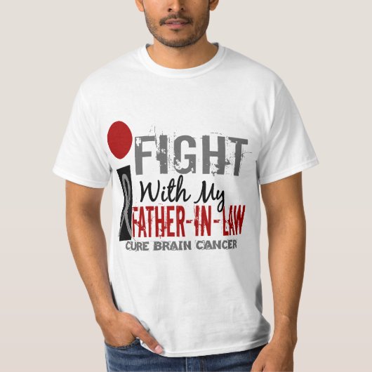 私は私の義父の脳腫瘍と戦います Tシャツ (正面)