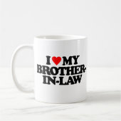 私は私の義理の兄弟を愛します コーヒーマグカップ (左)