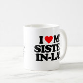 私は私の義理の姉妹を愛します コーヒーマグカップ (正面右)