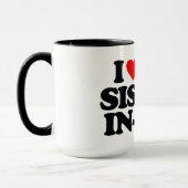 私は私の義理の姉妹を愛します マグカップ (左)