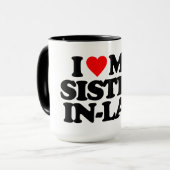 私は私の義理の姉妹を愛します マグカップ (正面左)