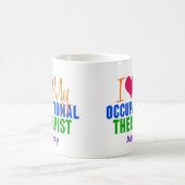 私は私の職業セラピストかわいいモノグラムが大好き コーヒーマグカップ (中央)