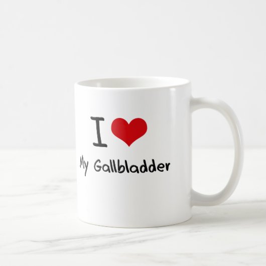 私は私の胆嚢を愛します コーヒーマグカップ (右)