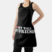 私は私の背の高いボーイフレンドハートグルービーレトロが大好き エプロン (インサイチュ)