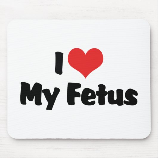 私は私の胎児を愛します マウスパッド (正面)