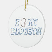 私は私の腎臓を愛します セラミックオーナメント (左)