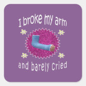 私は私の腕を壊し、裸の泣いた腕のギフトのために スクエアシール (正面)