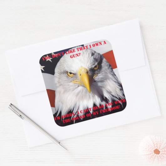 私は私の自由の音に聞くことができません! スクエアシール (封筒)