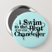 私は私の自身のシャンデリアボタンのビートに泳ぎます 缶バッジ (正面&裏面)
