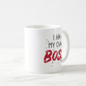 私は私の自身のボスのビジネス所有者の起業家です コーヒーマグカップ (正面右)