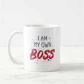 私は私の自身のボスのビジネス所有者の起業家です コーヒーマグカップ (左)