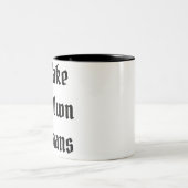 私は私の自身の人間を作ります ツートーンマグカップ (中央)