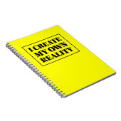 私は私の自身の現実の断言の黒及び黄色を作成します ノートブック (右側)