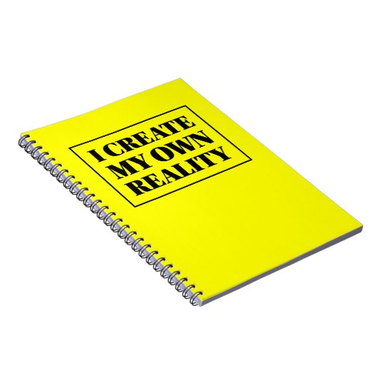 私は私の自身の現実の断言の黒及び黄色を作成します ノートブック (右側)