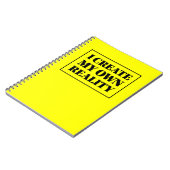 私は私の自身の現実の断言の黒及び黄色を作成します ノートブック (左側)